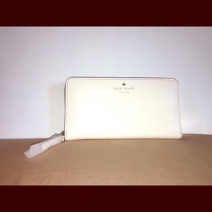 Kate Spade white leather wallet